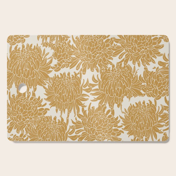 Yellow Chrysanthemums, Floral Cutting Board Gallery Image 1