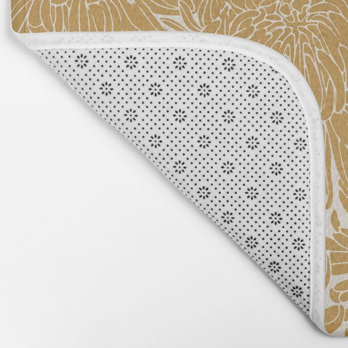 Yellow Chrysanthemums, Floral Bath Mat Gallery Image 2