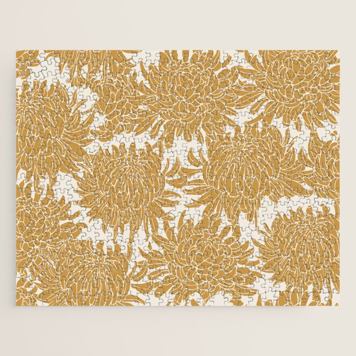 Yellow Chrysanthemums, Floral Jigsaw Puzzle Gallery Image 1