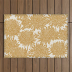 Yellow Chrysanthemums, Floral Outdoor Rug Gallery Image 1