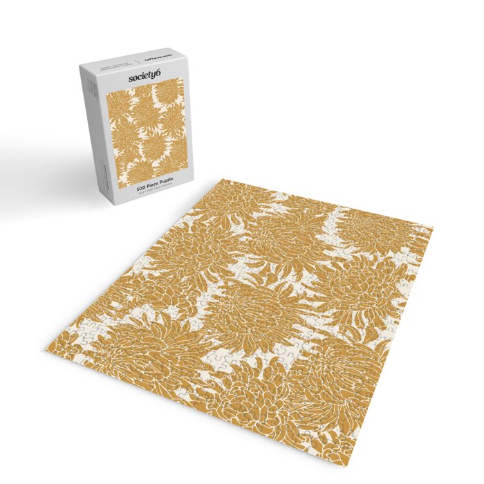 Yellow Chrysanthemums, Floral Jigsaw Puzzle Gallery Image 2