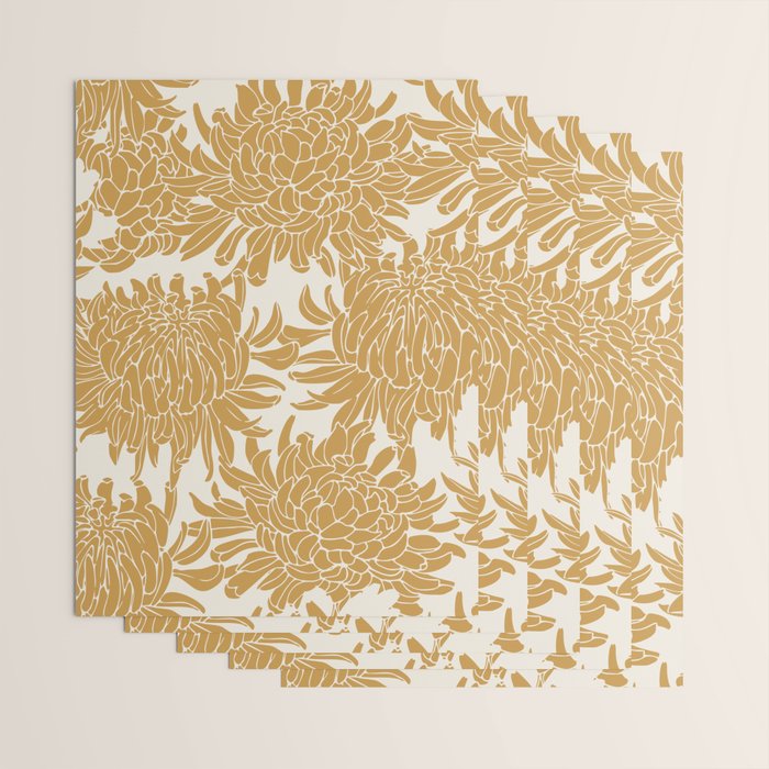 Yellow Chrysanthemums, Floral Wrapping Paper Gallery Image 3