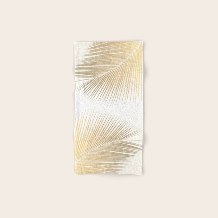 Palm leaf synchronicity - gold Bath Towel Gallery Image 1