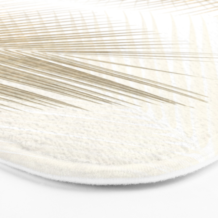 Palm leaf synchronicity - gold Bath Mat Gallery Image 3