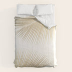 Palm leaf synchronicity - gold Comforter Gallery Image 6