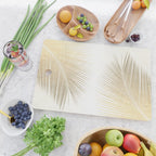 Palm leaf synchronicity - gold Cutting Board Gallery Image 2