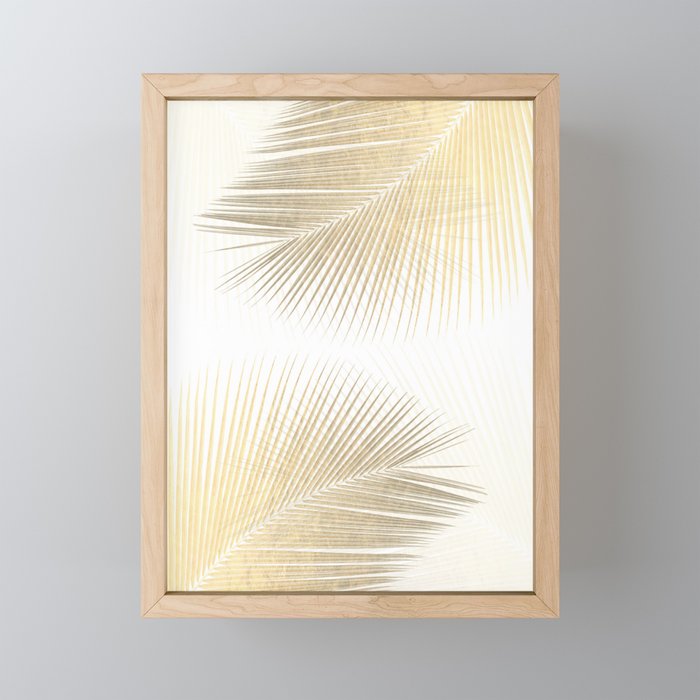 Palm leaf synchronicity - gold Mini Art Print Gallery Image 1