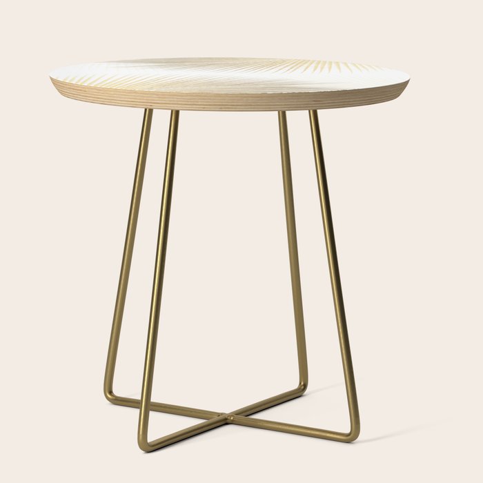Palm leaf synchronicity - gold Side Table Gallery Image 1