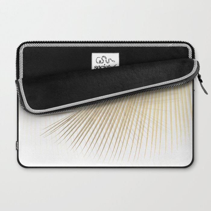 Palm leaf synchronicity - gold Laptop Sleeve Gallery Image 2