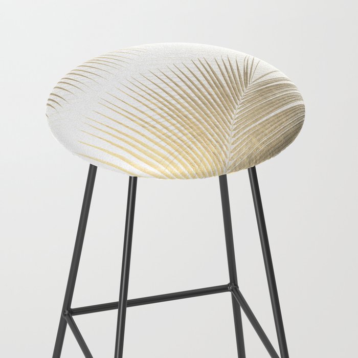 Palm leaf synchronicity - gold Stool Gallery Image 2