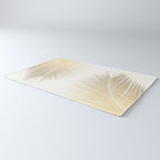 Palm leaf synchronicity - gold Rug Gallery Image 3
