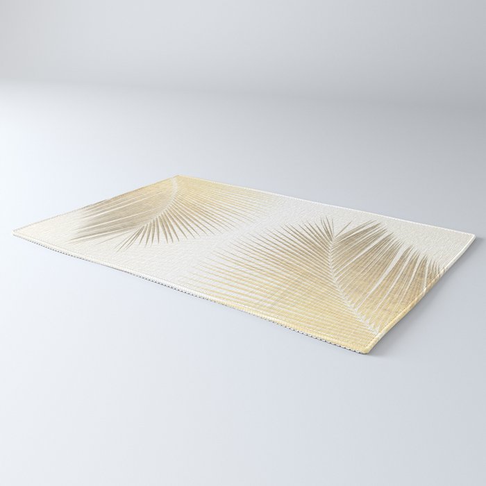 Palm leaf synchronicity - gold Rug Gallery Image 3