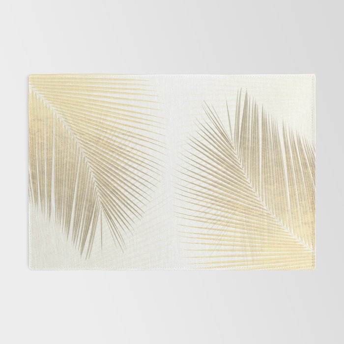 Palm leaf synchronicity - gold Rug Gallery Image 2