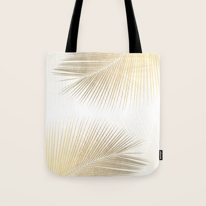Palm leaf synchronicity - gold Tote Bag Gallery Image 1