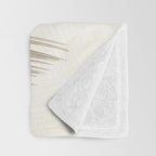 Palm leaf synchronicity - gold Throw Blanket Gallery Image 3