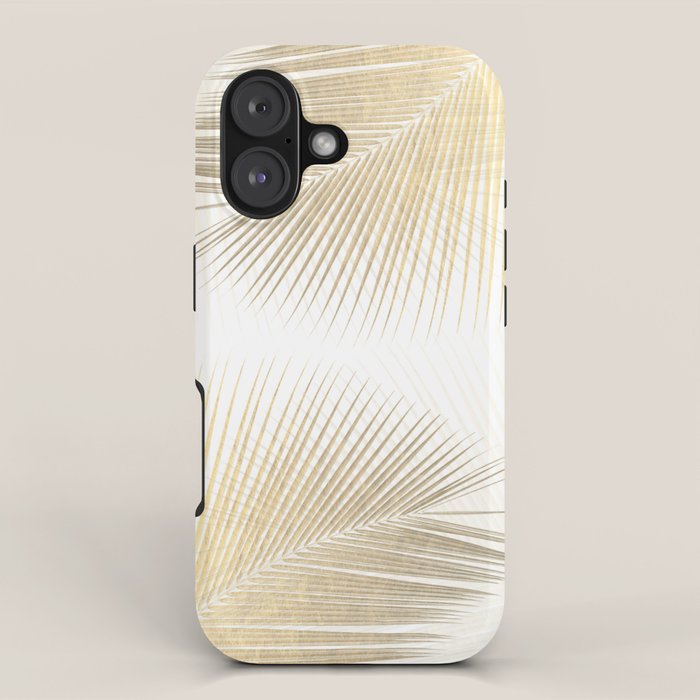 Palm leaf synchronicity - gold iPhone Case Gallery Image 1