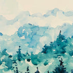 Watercolor Pine Trees 2 Coffee Mug Gallery Image 2