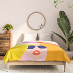 Girl Power - Rainbow Hair #girlpower Comforter Gallery Image 3