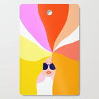 Girl Power - Rainbow Hair #girlpower Cutting Board Gallery Image 1