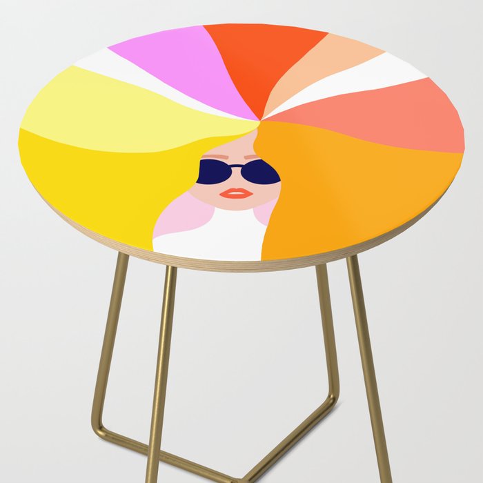 Girl Power - Rainbow Hair #girlpower Side Table Gallery Image 2