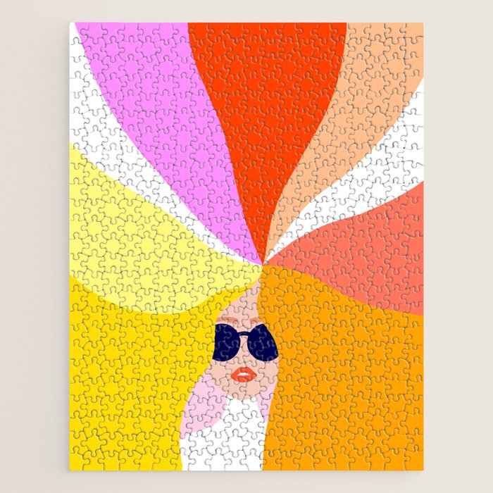 Girl Power - Rainbow Hair #girlpower Jigsaw Puzzle Gallery Image 1