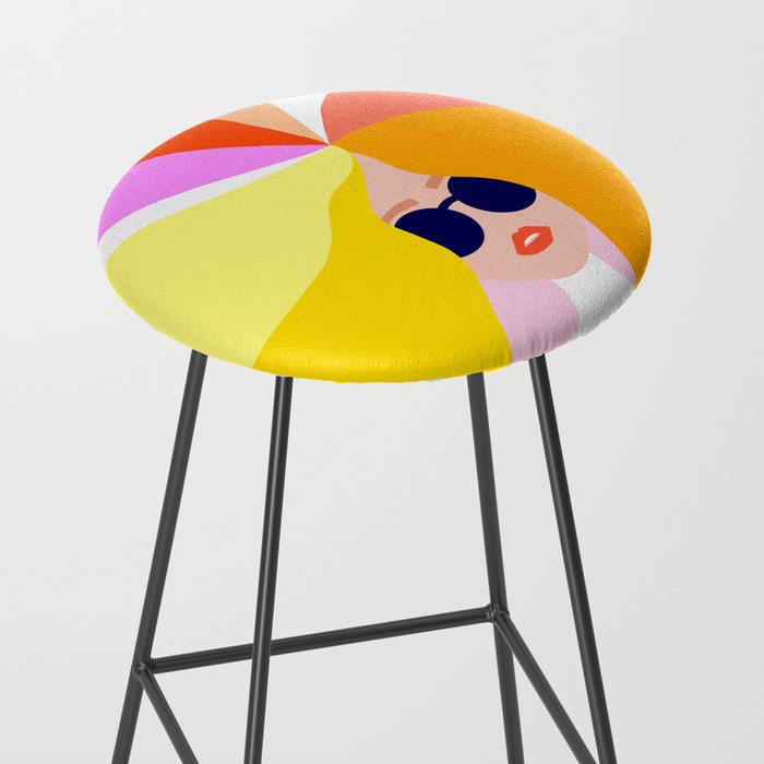 Girl Power - Rainbow Hair #girlpower Stool Gallery Image 2