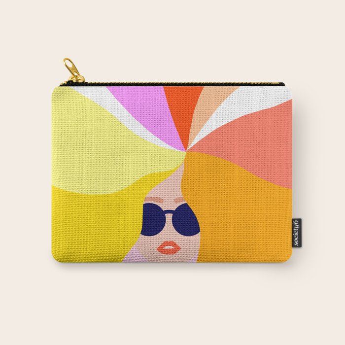 Girl Power - Rainbow Hair #girlpower Carry All Pouch Gallery Image 1