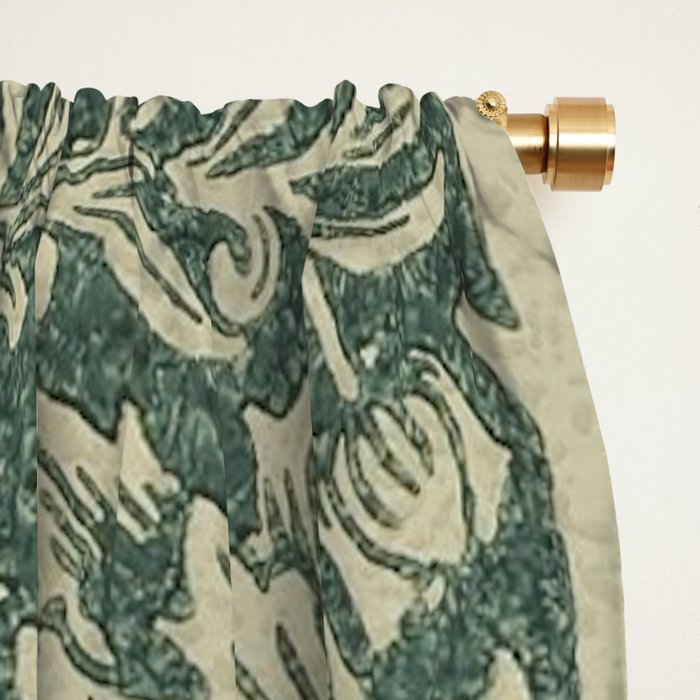 William Morris Brer Rabbit Forest Green Manilla Vintage Pattern Window Curtain Gallery Image 2