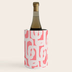 Mid Century Modern Contemporary Loop Pattern in Pink Wine Chiller Gallery Image 1