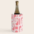 Mid Century Modern Contemporary Loop Pattern in Pink Wine Chiller Gallery Image 3