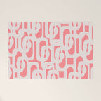 Mid Century Modern Contemporary Loop Pattern in Pink Welcome Mat Gallery Image 1