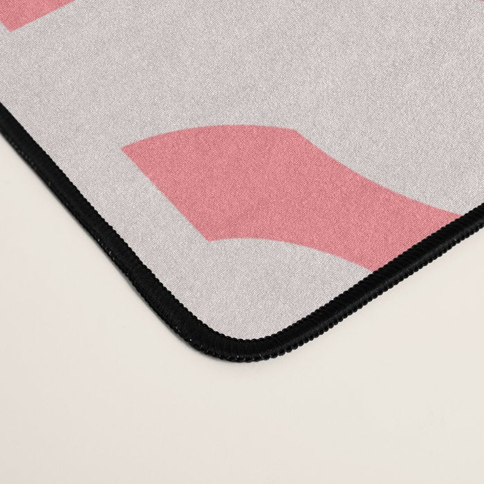 Mid Century Modern Contemporary Loop Pattern in Pink Desk Mat Gallery Image 4