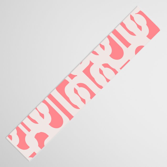 Mid Century Modern Contemporary Loop Pattern in Pink Table Runner Gallery Image 3