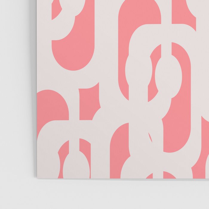 Mid Century Modern Contemporary Loop Pattern in Pink Poster Gallery Image 3