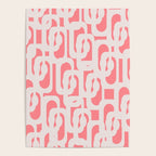 Mid Century Modern Contemporary Loop Pattern in Pink Poster Gallery Image 4