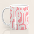 Mid Century Modern Contemporary Loop Pattern in Pink Coffee Mug Gallery Image 3