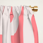 Mid Century Modern Contemporary Loop Pattern in Pink Window Curtain Gallery Image 2
