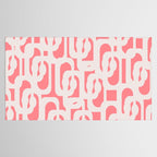 Mid Century Modern Contemporary Loop Pattern in Pink Tablecloth Gallery Image 2