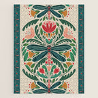 Dragonfly Folk Design Jigsaw Puzzle Gallery Image 1