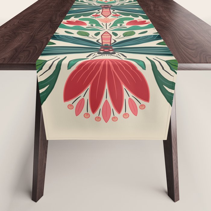 Dragonfly Folk Design Table Runner Gallery Image 1