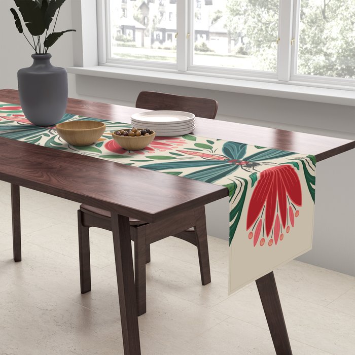 Dragonfly Folk Design Table Runner Gallery Image 2