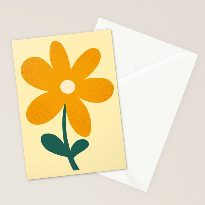 Giant yellow flower Stationery Card Gallery Image 2