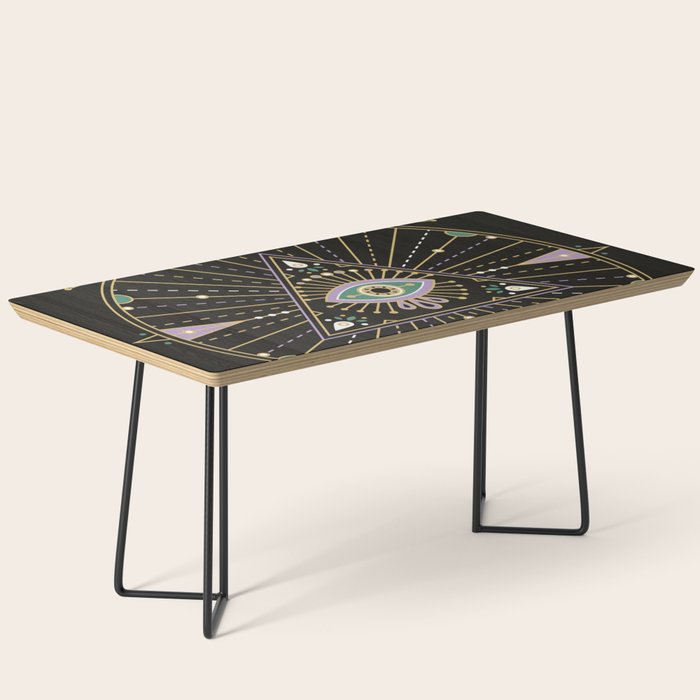 Evil Eye Mandala - Black Coffee Table Gallery Image 1