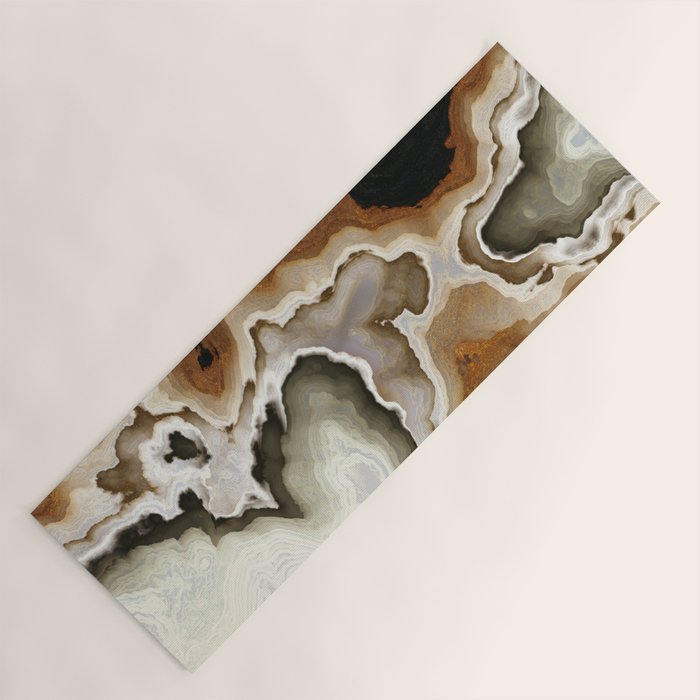 Ivory Agate Abstract Yoga Mat Gallery Image 1