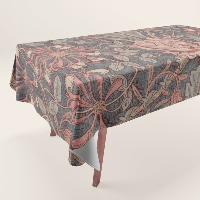 Honeysuckle Pink by William Morris Antique Vintage Victorian Jugendstil Art Nouveau Retro Pattern Tablecloth Gallery Image 1