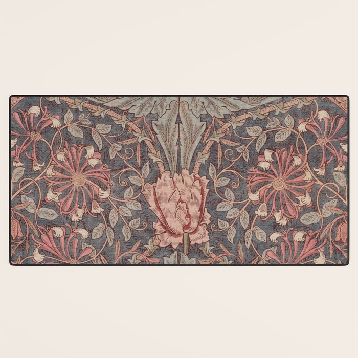 Honeysuckle Pink by William Morris Antique Vintage Victorian Jugendstil Art Nouveau Retro Pattern Desk Mat Gallery Image 3