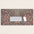 Honeysuckle Pink by William Morris Antique Vintage Victorian Jugendstil Art Nouveau Retro Pattern Desk Mat Gallery Image 1