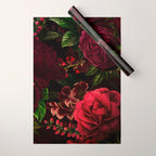 Vintage & Shabby Chic - Vintage & Shabby Chic - Mystical Night Roses Wrapping Paper Gallery Image 1