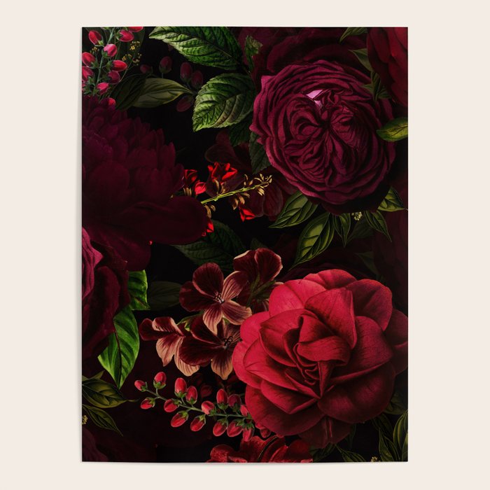 Vintage & Shabby Chic - Vintage & Shabby Chic - Mystical Night Roses Poster Gallery Image 4