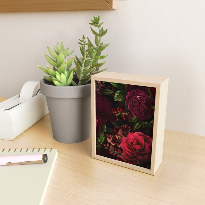 Vintage & Shabby Chic - Vintage & Shabby Chic - Mystical Night Roses Mini Art Print Gallery Image 2